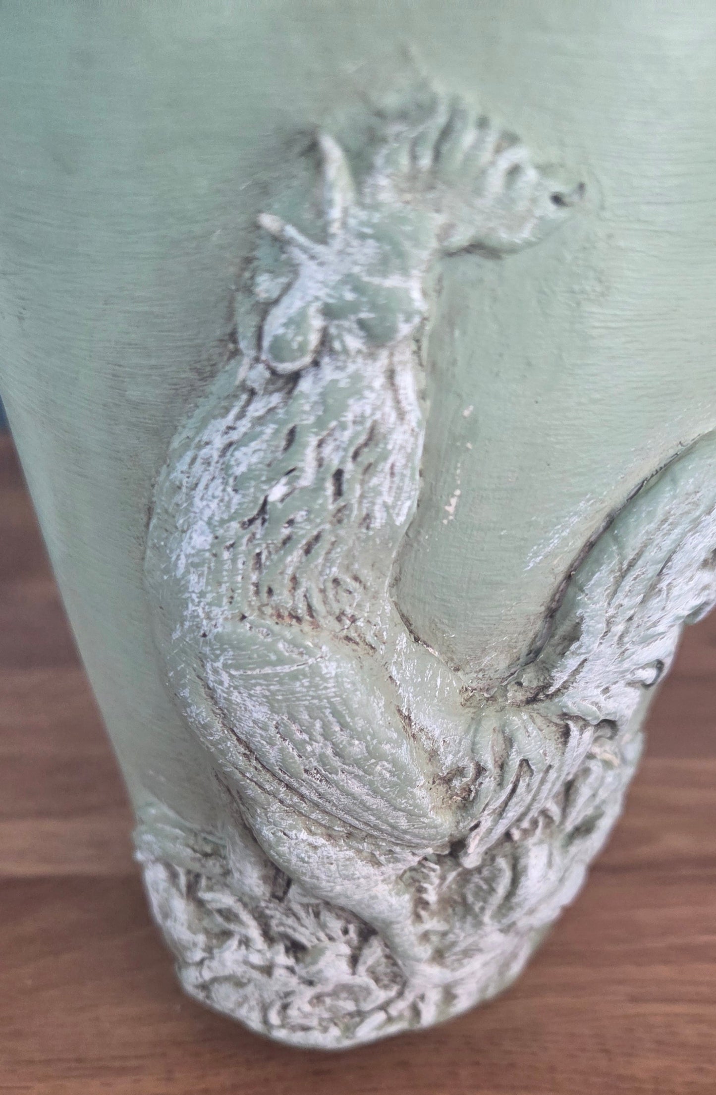Bespoke Hand Decorated Chicken/Rooster Clay Flower Pots. Sold individually or as a pair.