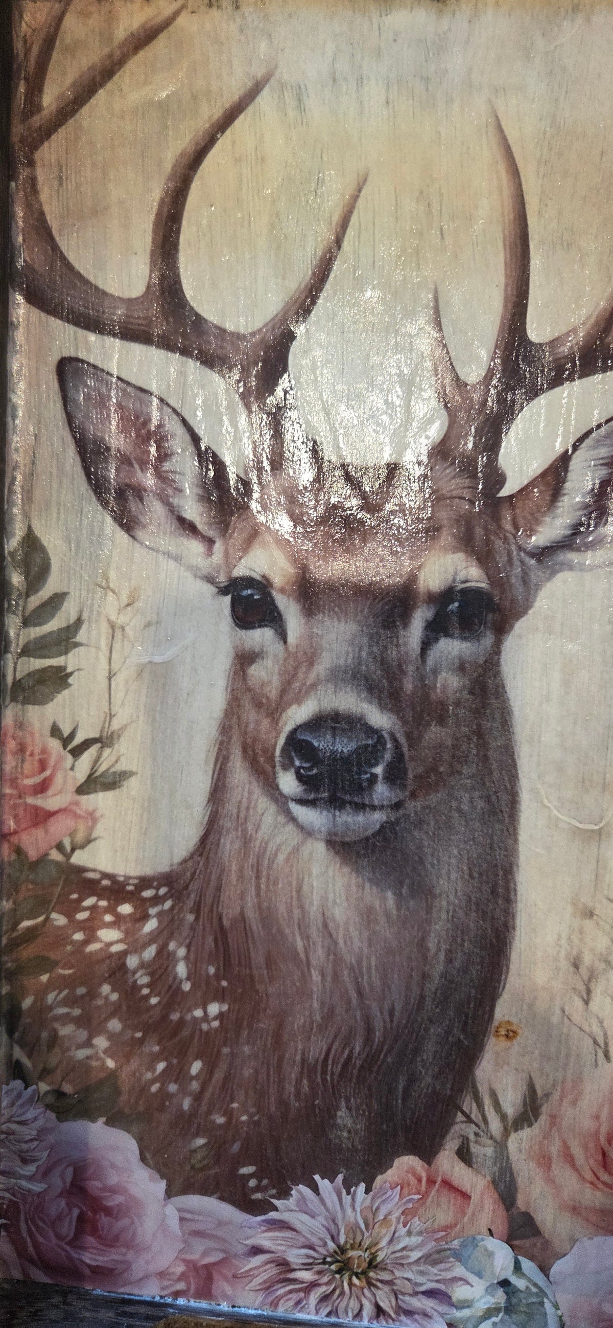 32cm Wooden Decoupaged Tray,