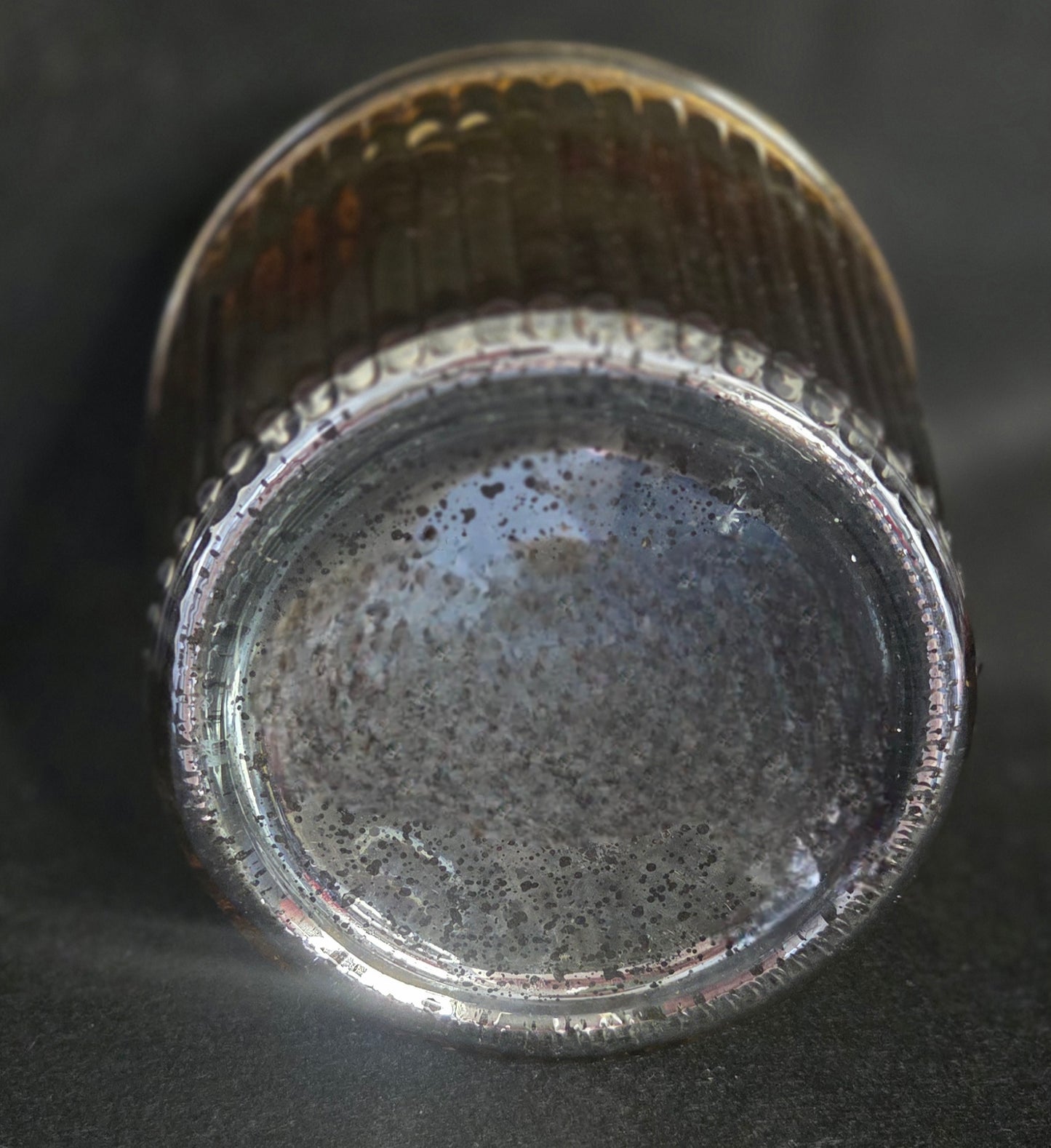 Floral and Hedgehogs Gold Mercury Glass Flower Pot