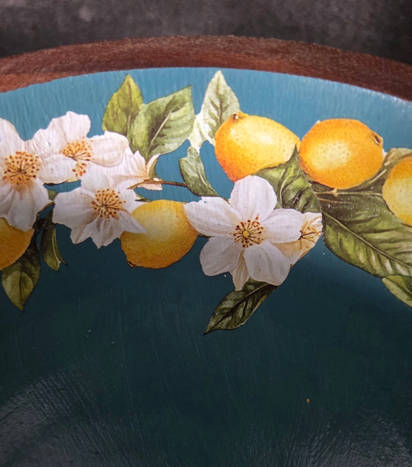 Decorative Wooden bowl - Summer Lemons Range