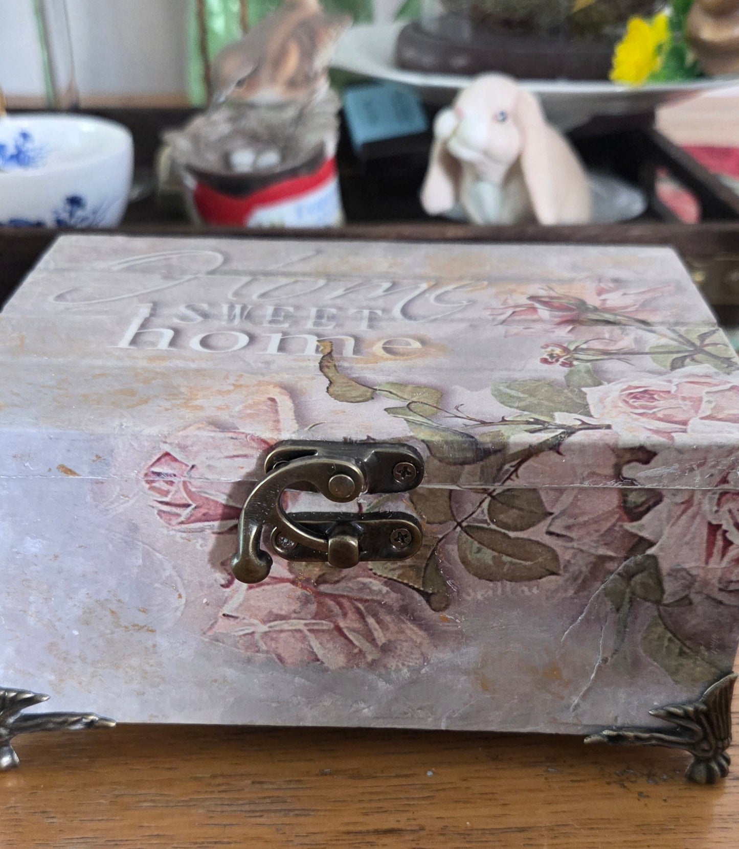 Lovely Little Decoupaged Trinket Box