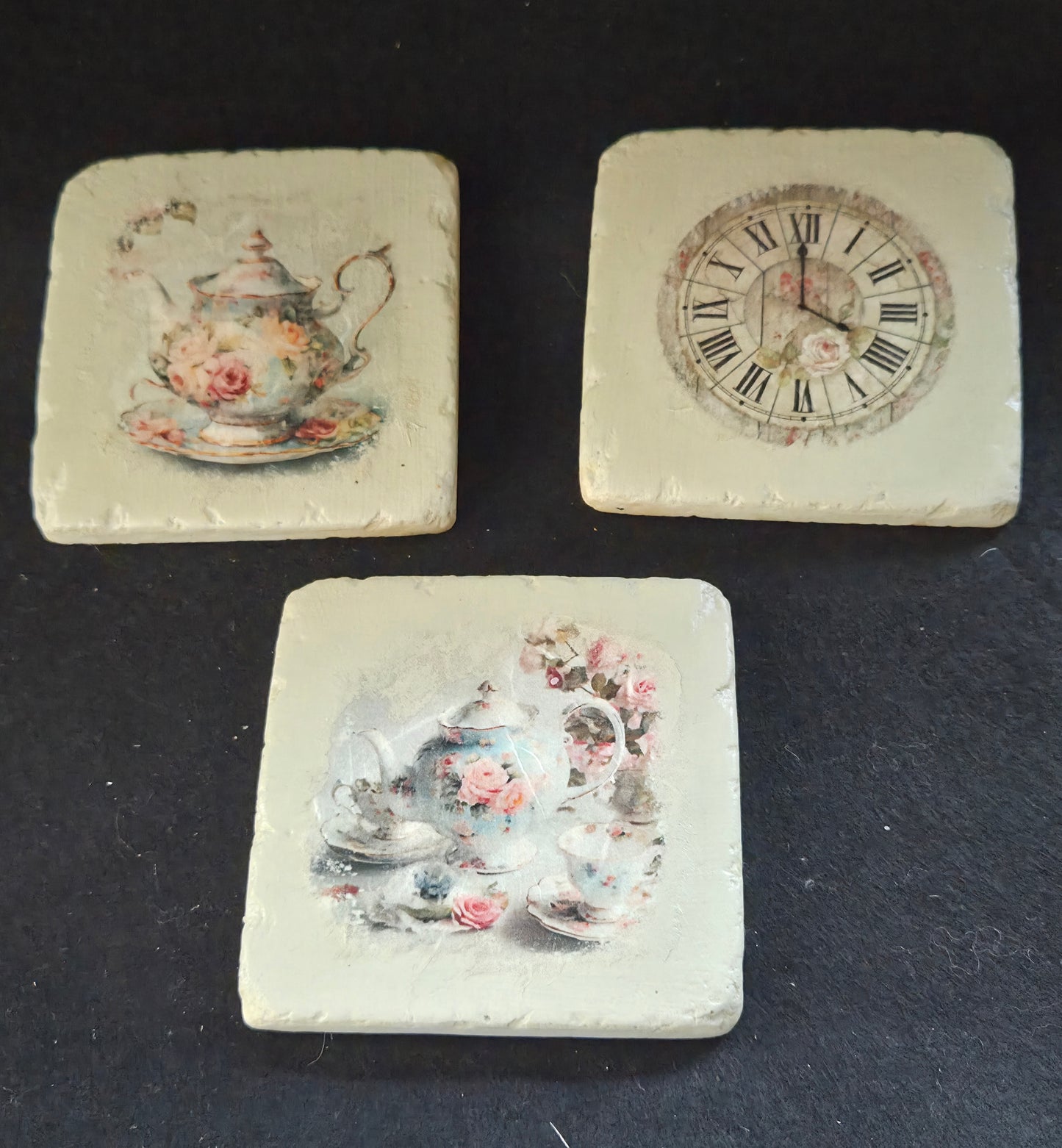 Tea time stone coasters - 3 designs available