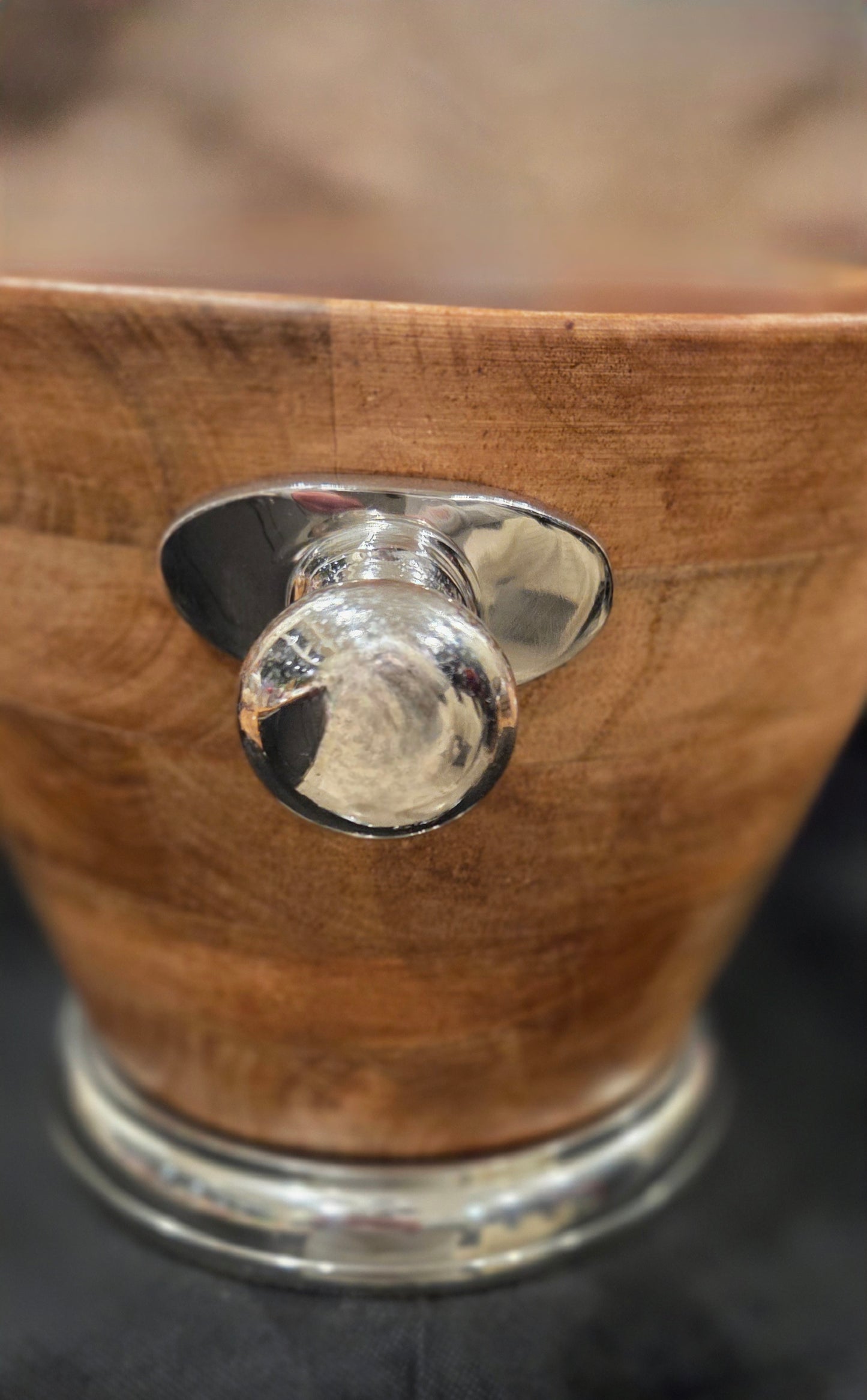 Large Wooden Ice Bucket