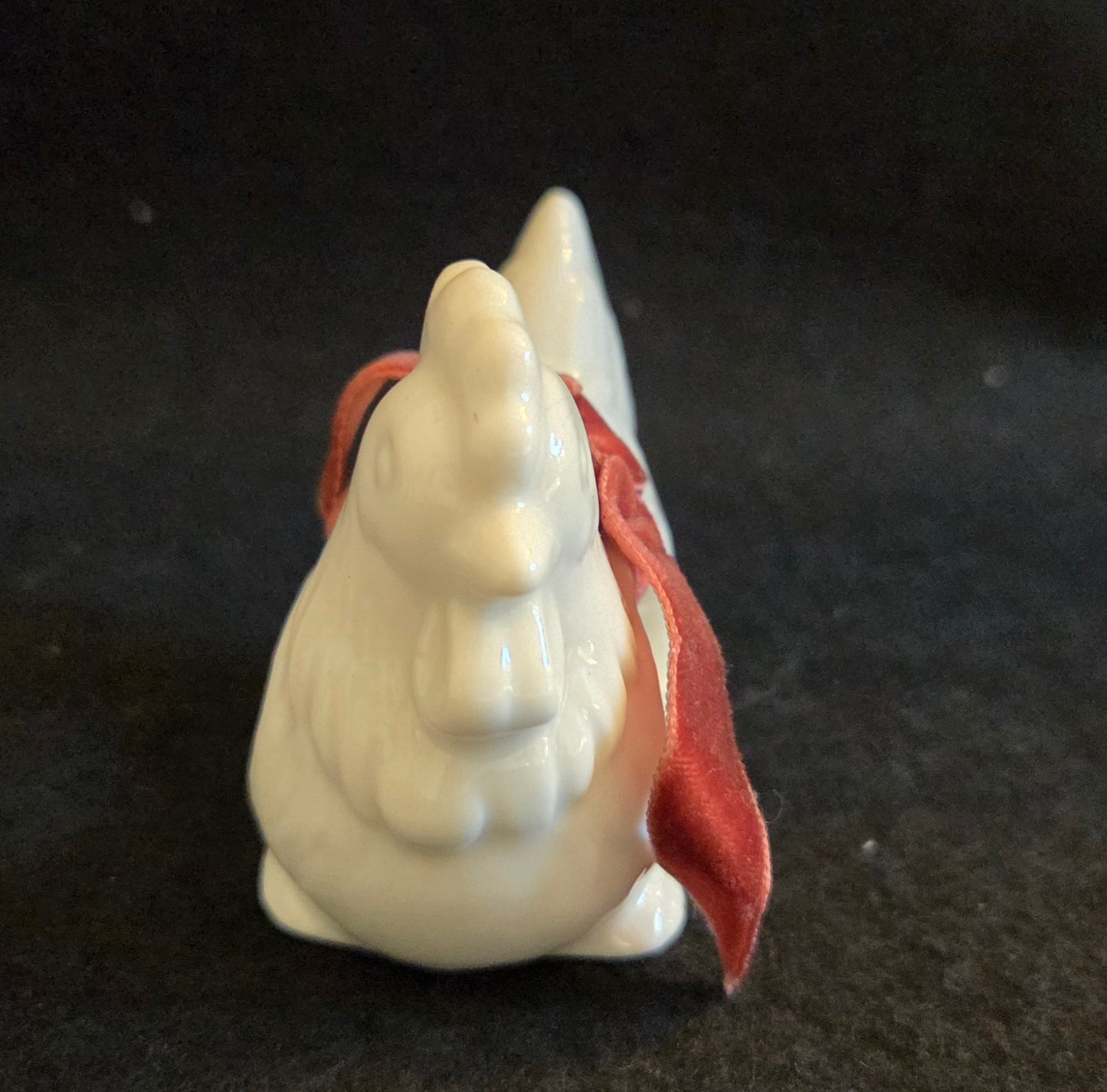 Set of 4 Vintage White Ceramic Chicken Napkin Rings