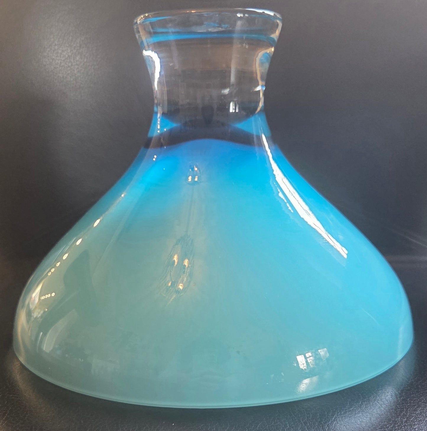 Mid-Century Hand Blown Glass Pedestal Bowl
