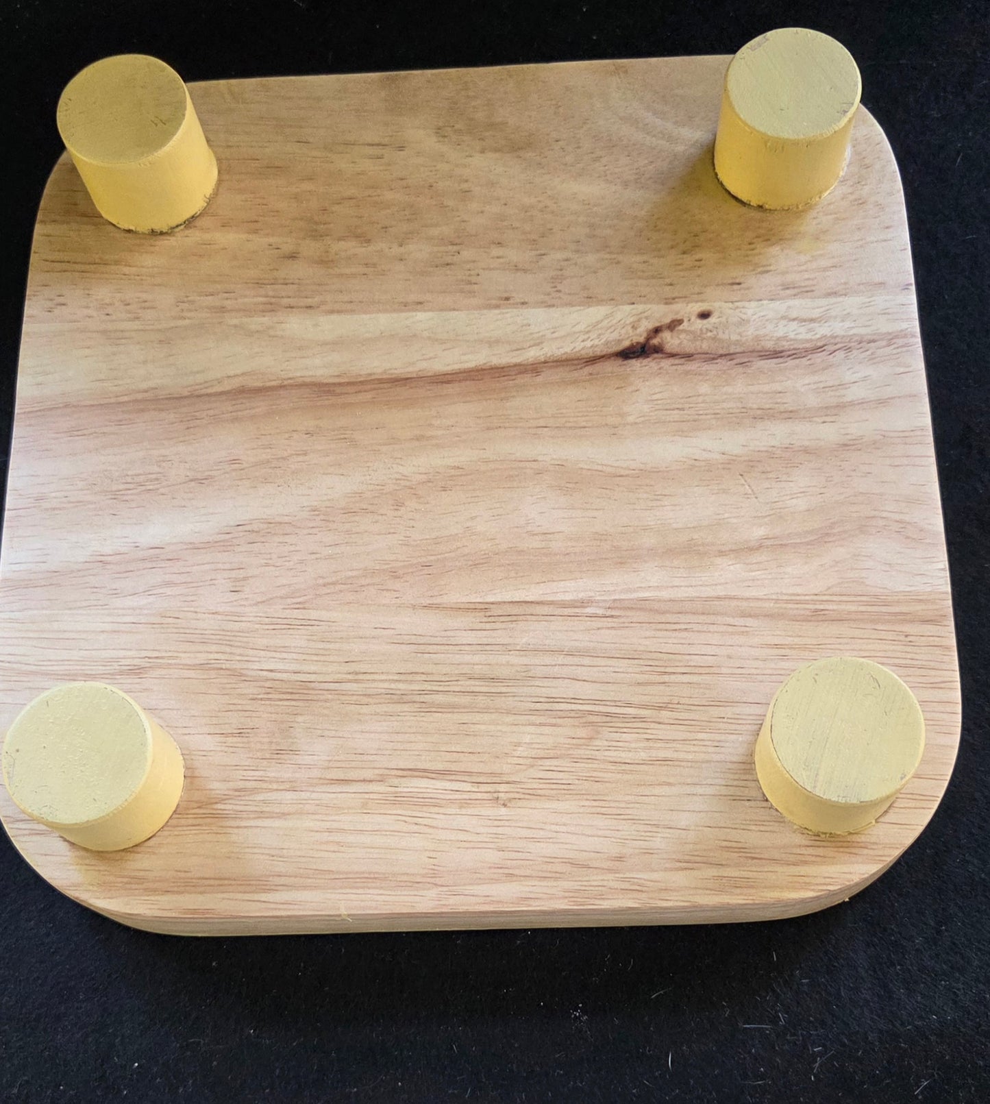 Decorative Wooden Riser with a Spring Rabbit Design