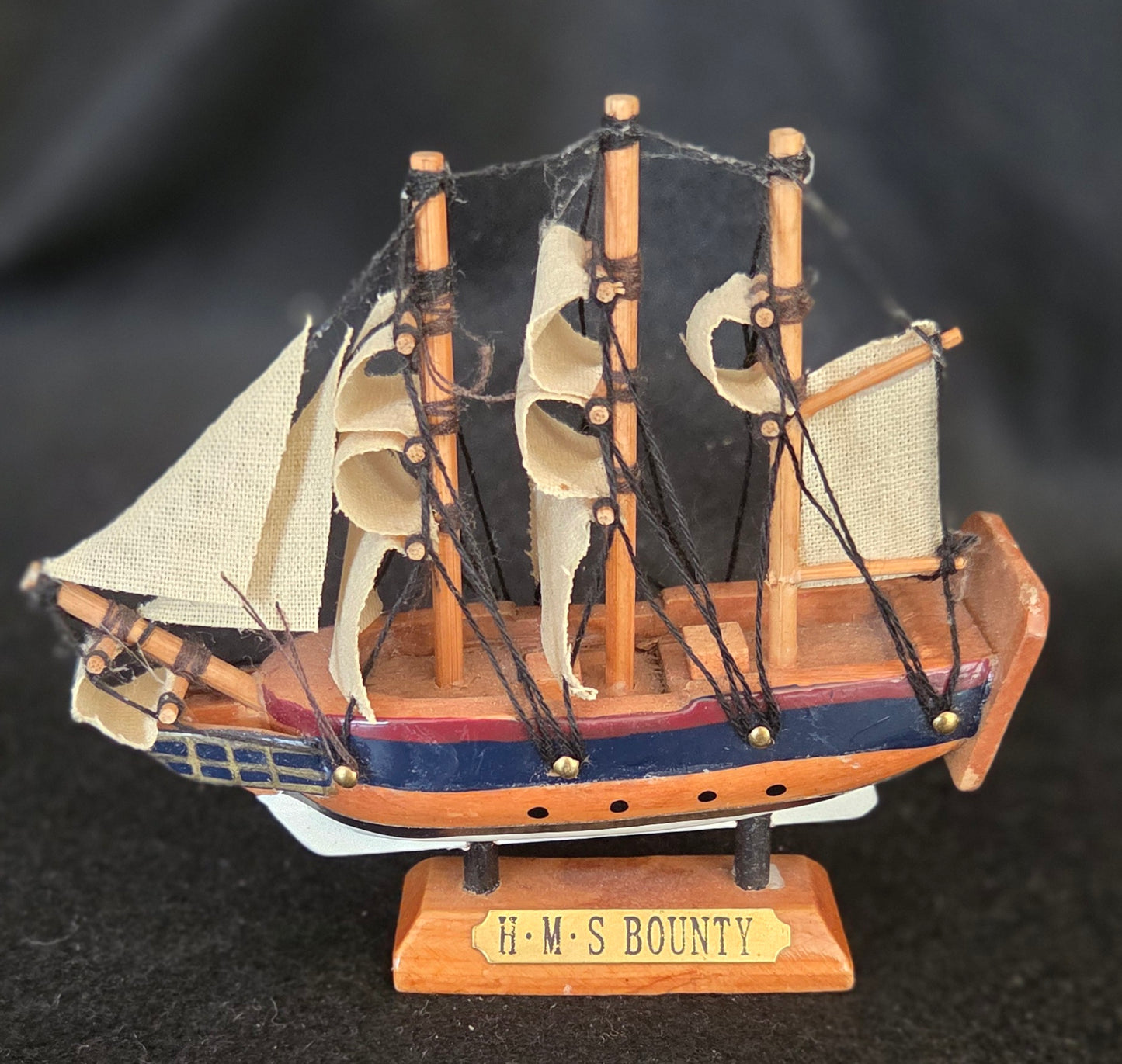 Miniature model of HMS Bounty. Two available, one slightly imperfect (see details and price)
