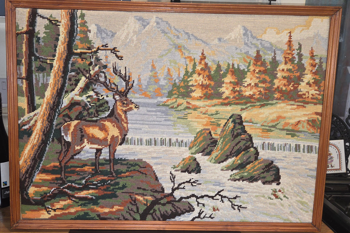 Large Framed Stag Tapestry