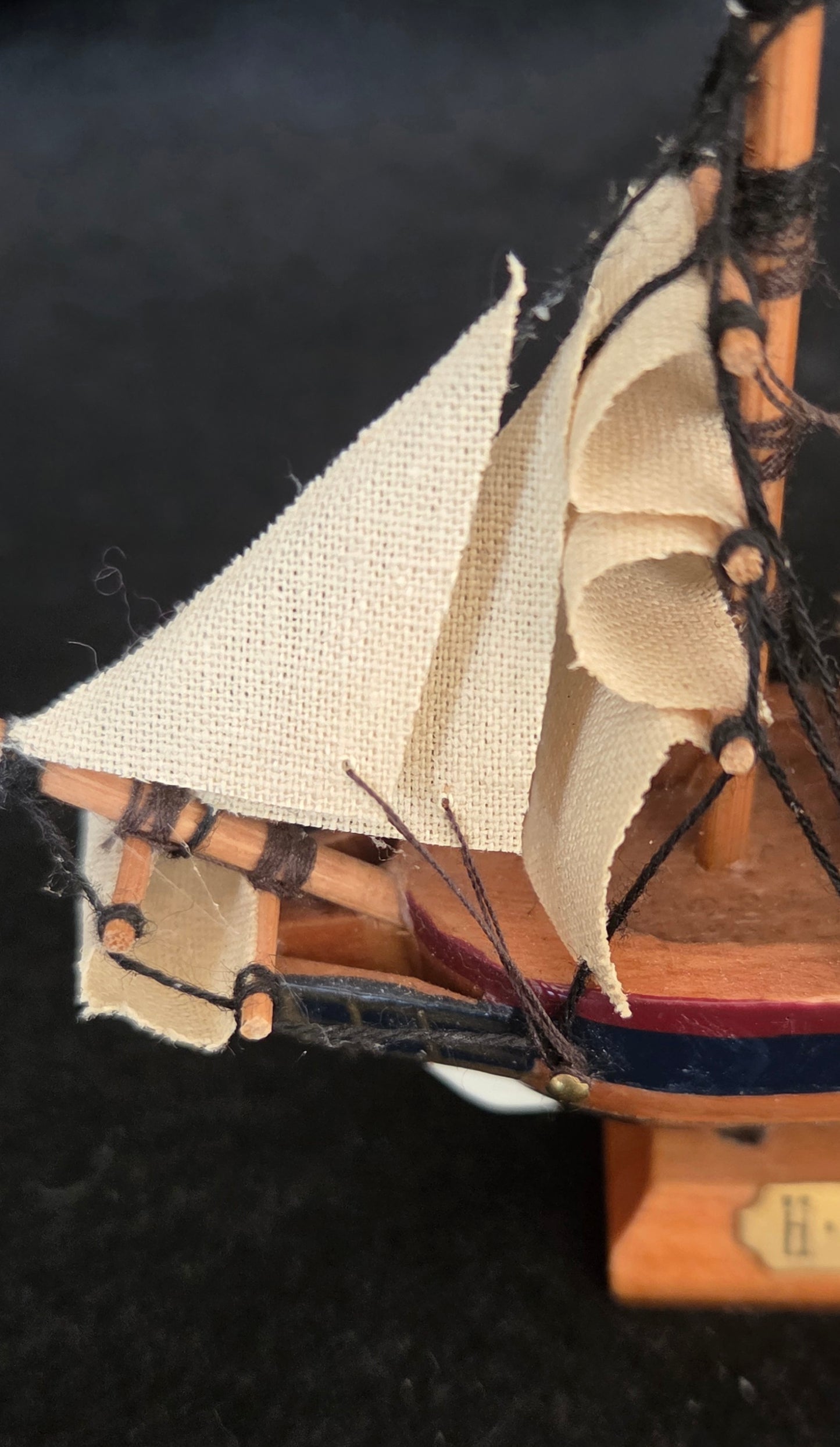 Miniature model of HMS Bounty. Two available, one slightly imperfect (see details and price)