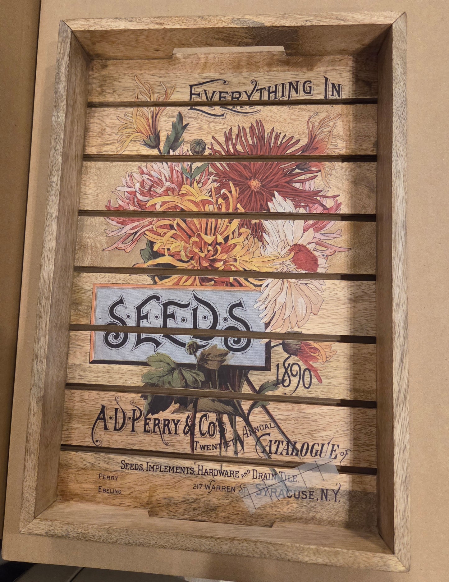 Vintage style slatted trays