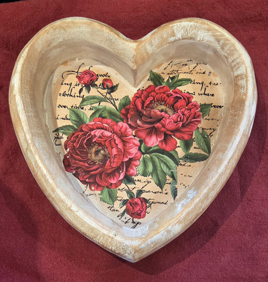 Wooden Heart Bowl