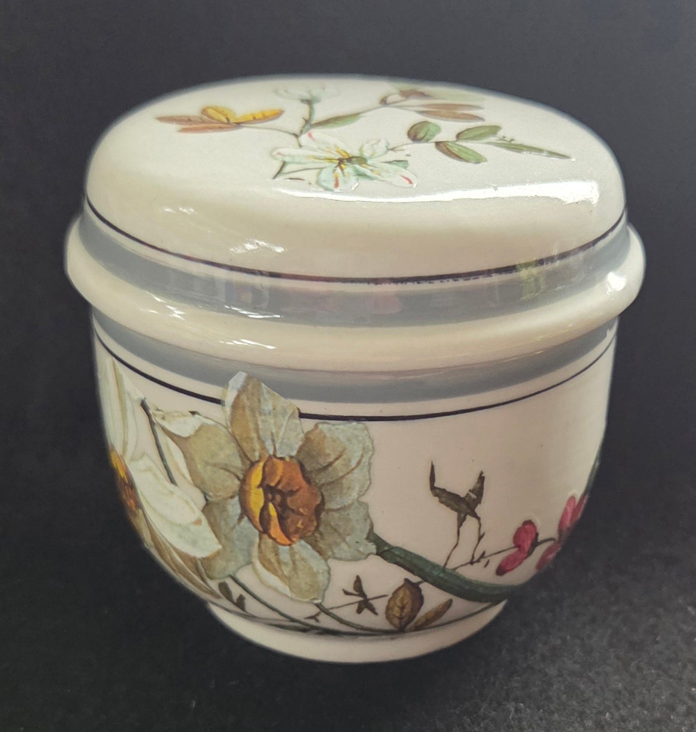 Three Unique Small Botanical Pot with lid - sold seperately