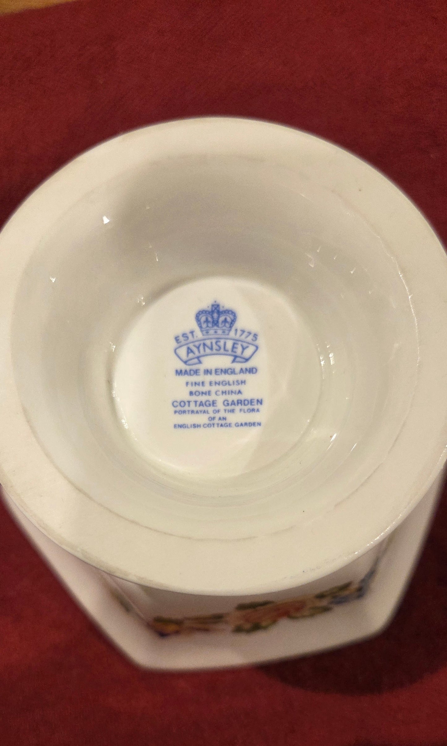 Aynsley, Cottage Garden, Fine English Bone China 4 differnent pieces available - Sold Separately.