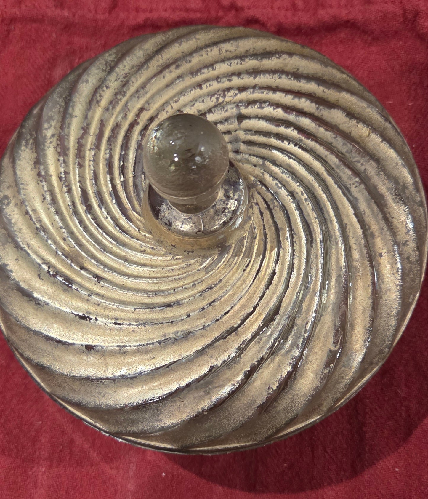 Vintage Glass Trinket bowl with lid