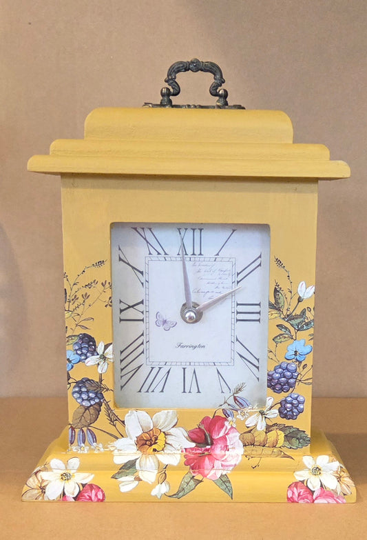 Honey Floral Clock