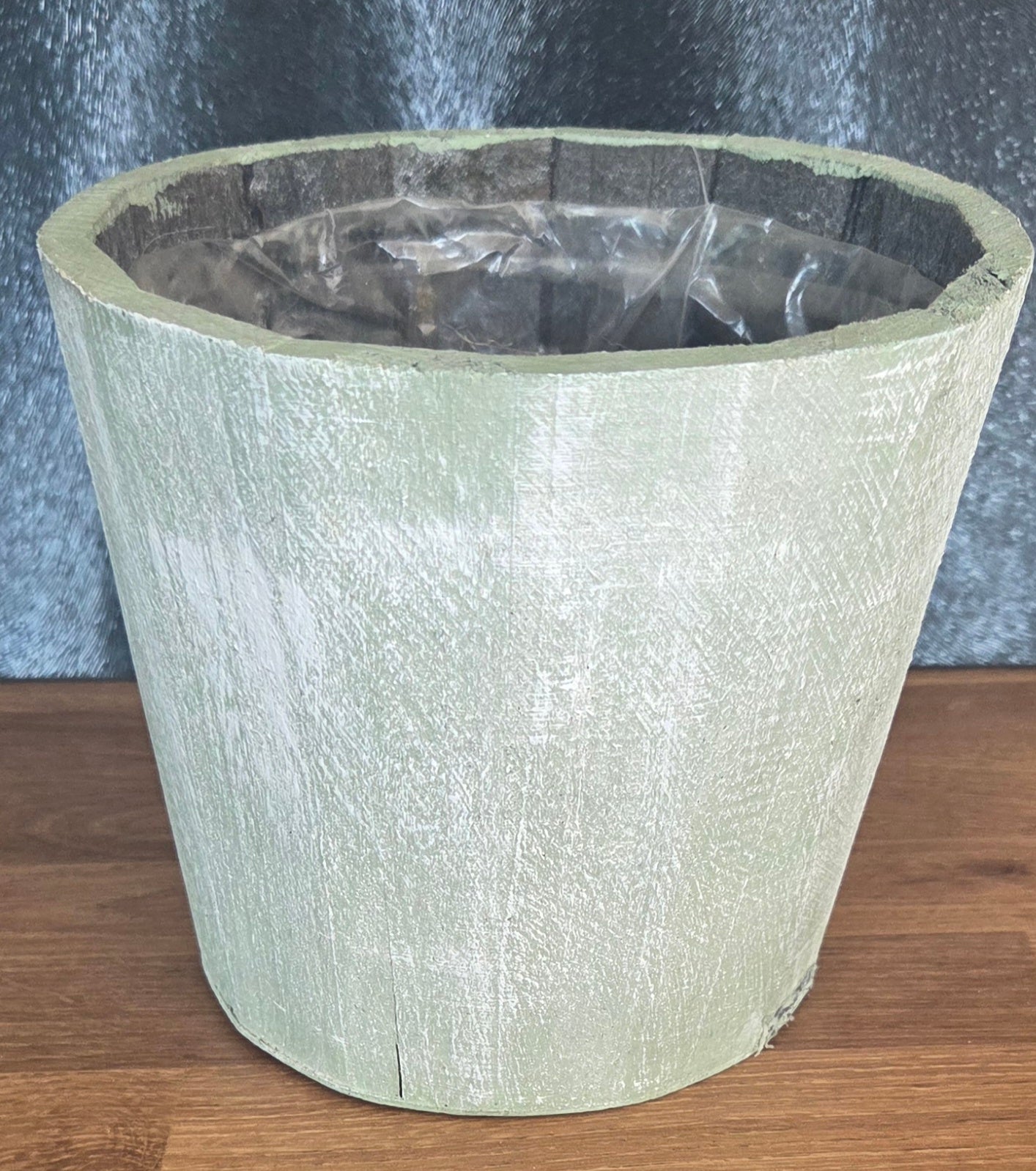 Hand Decorated Floral Wooden Flower Pot