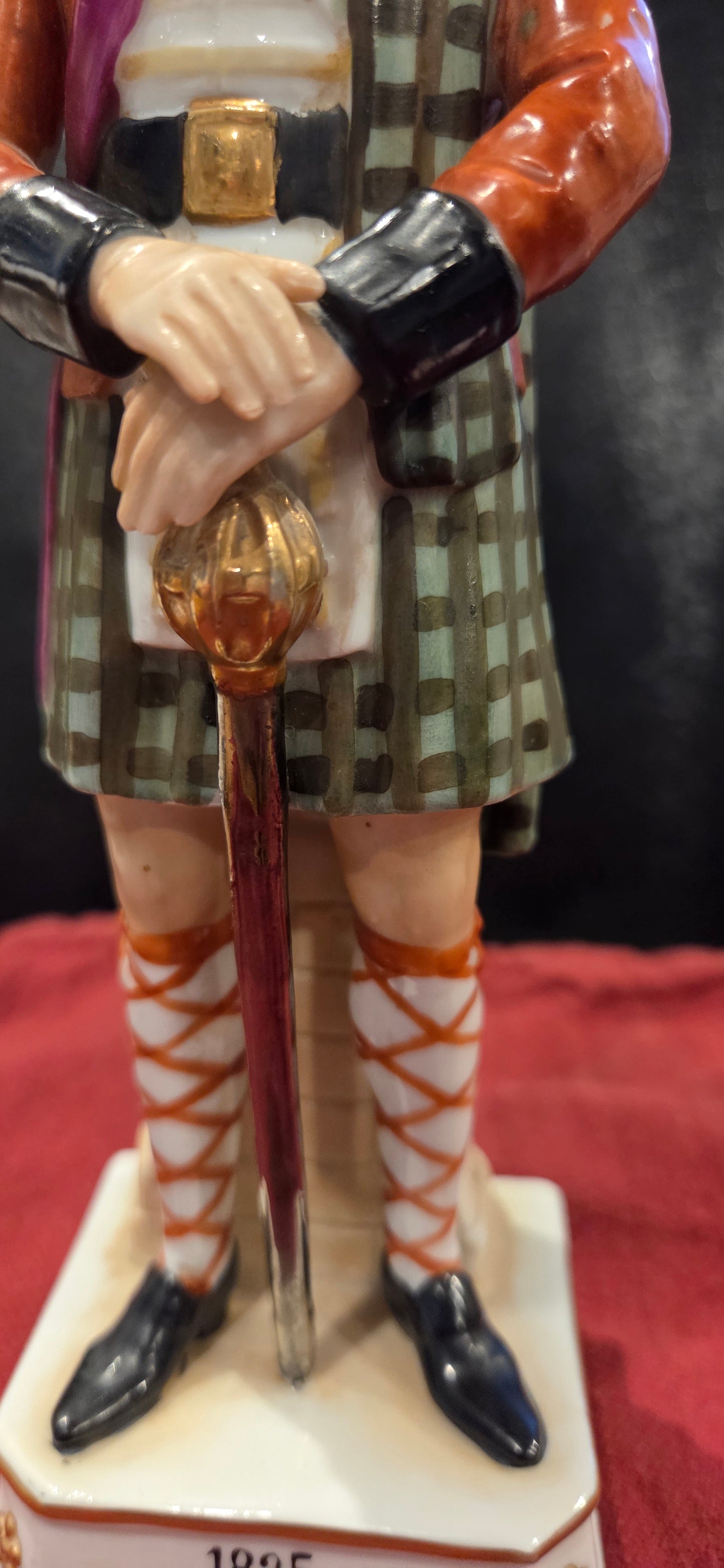 Porcelain Black Watch Officer Figurine