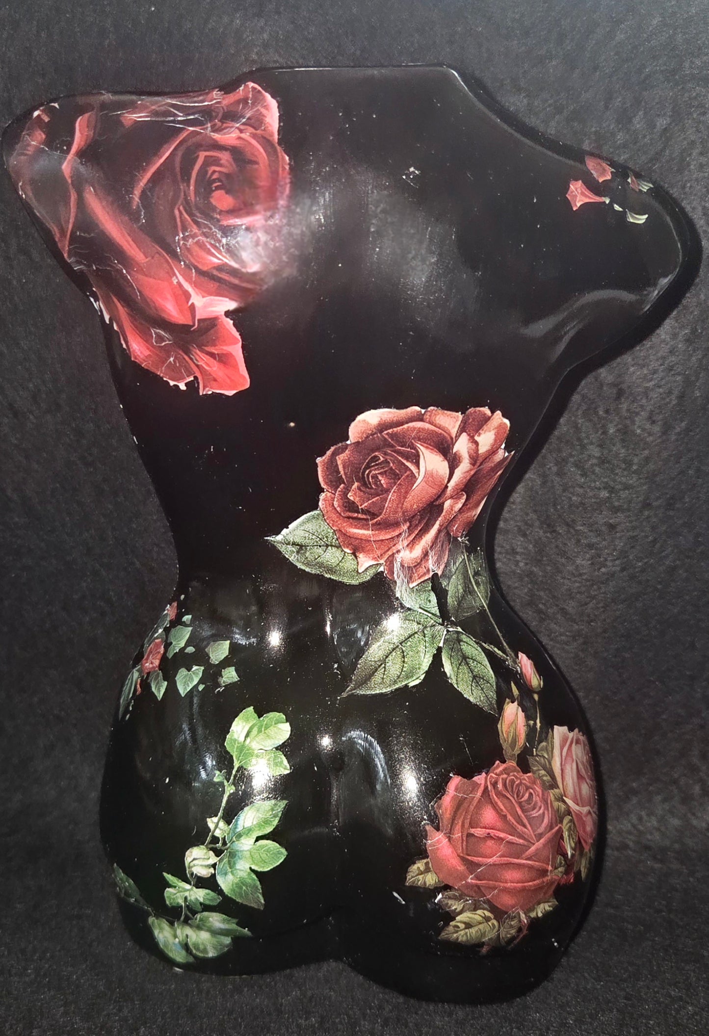 Bespoke Hand Decorated, female form Vase
