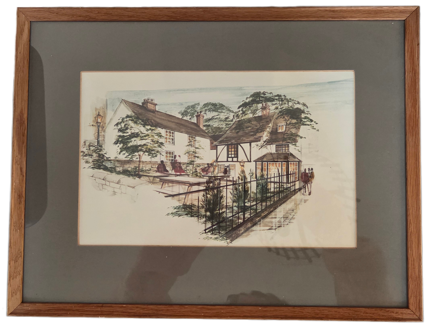 Framed print of painted portrait of the Turf Tavern Pub Oxford. Two sizes avaiable.