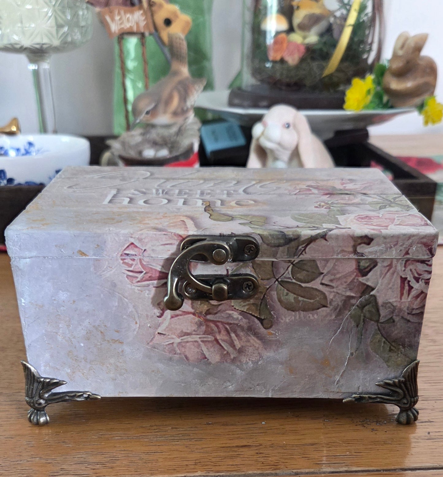 Lovely Little Decoupaged Trinket Box