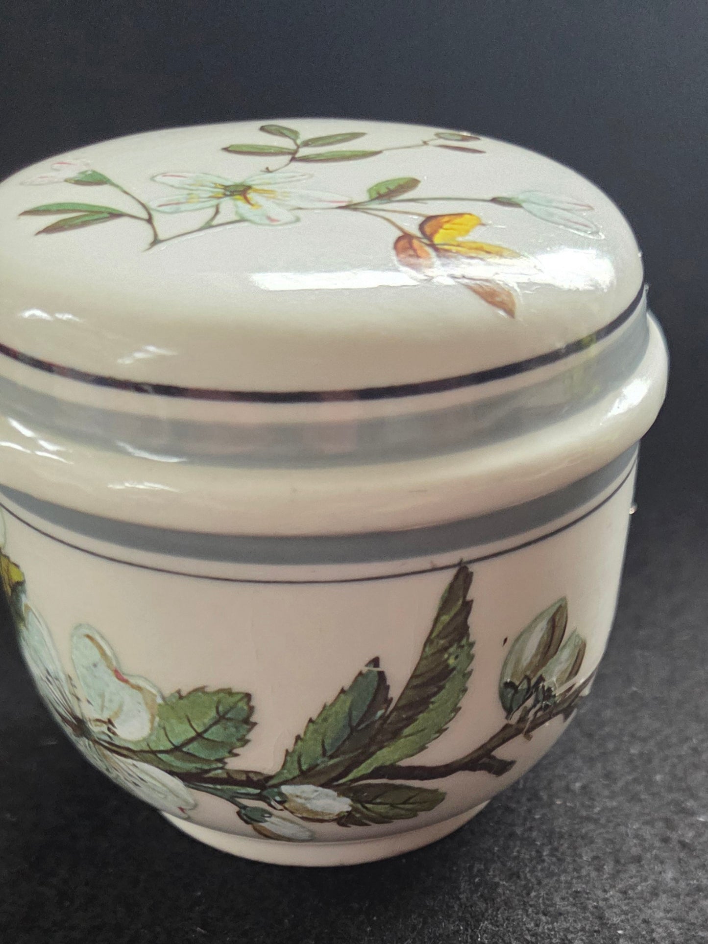 Three Unique Small Botanical Pot with lid - sold seperately