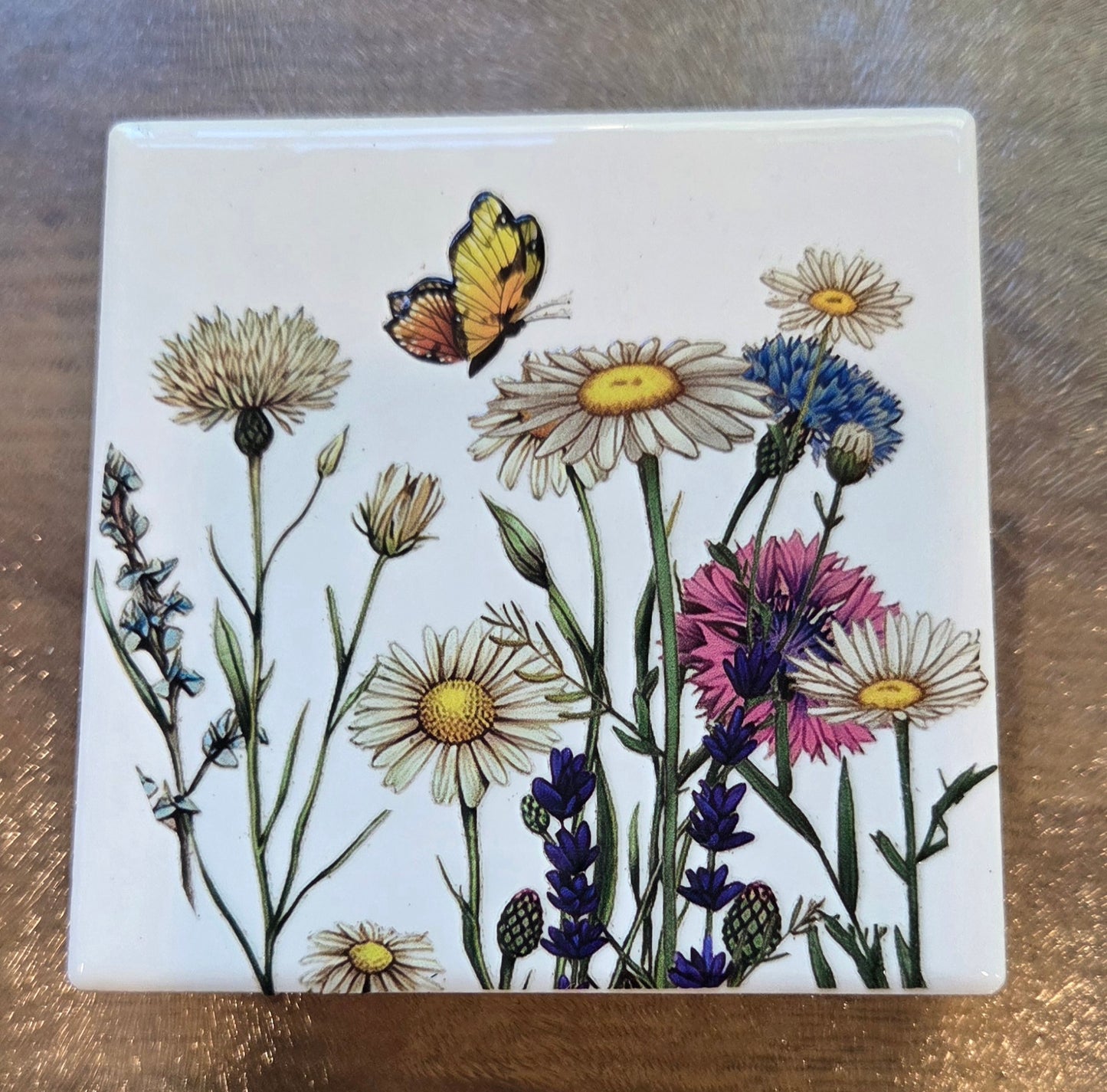 Unique Floral Ceramic Coasters
