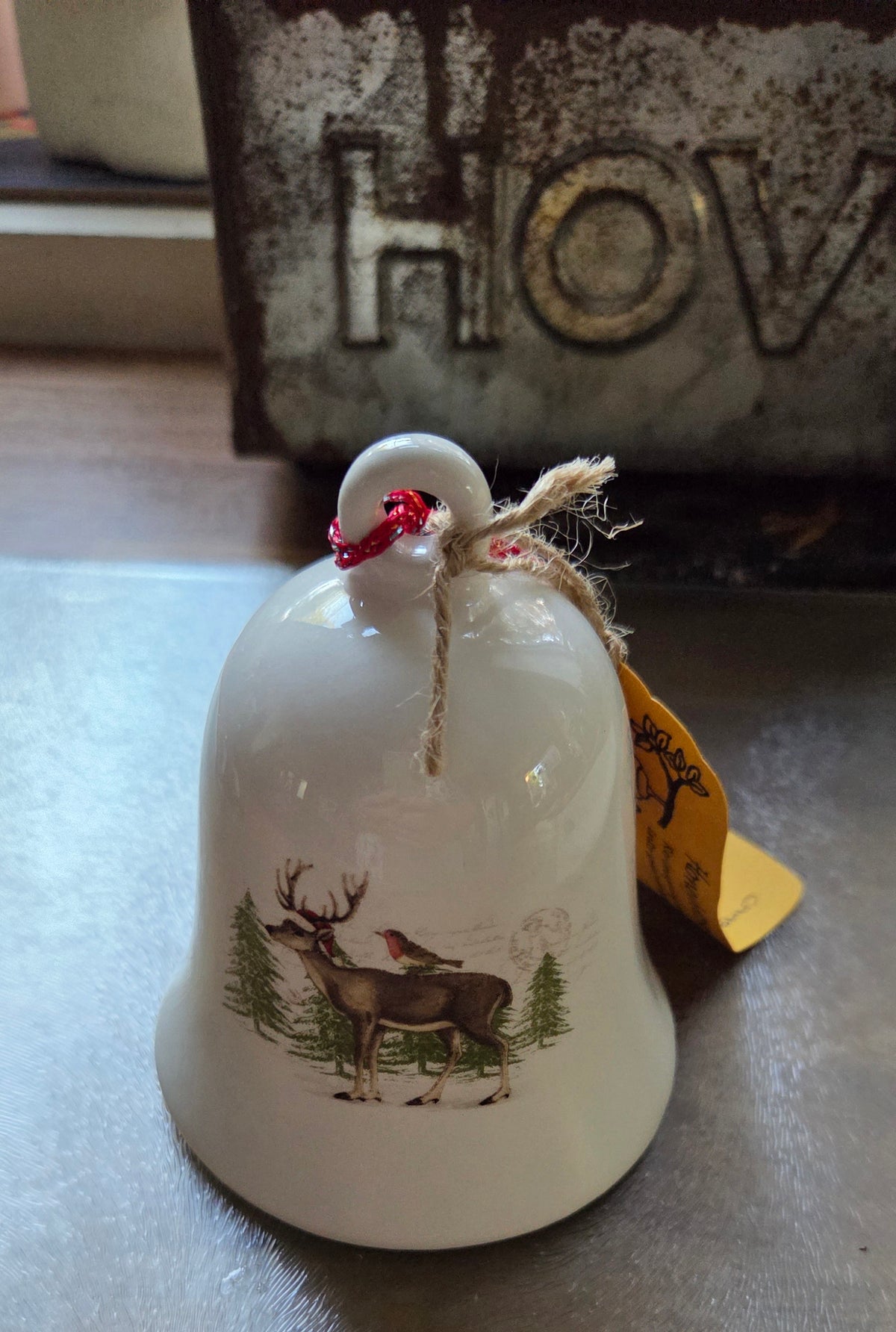 Seasonal Stag Ceramic Bell
