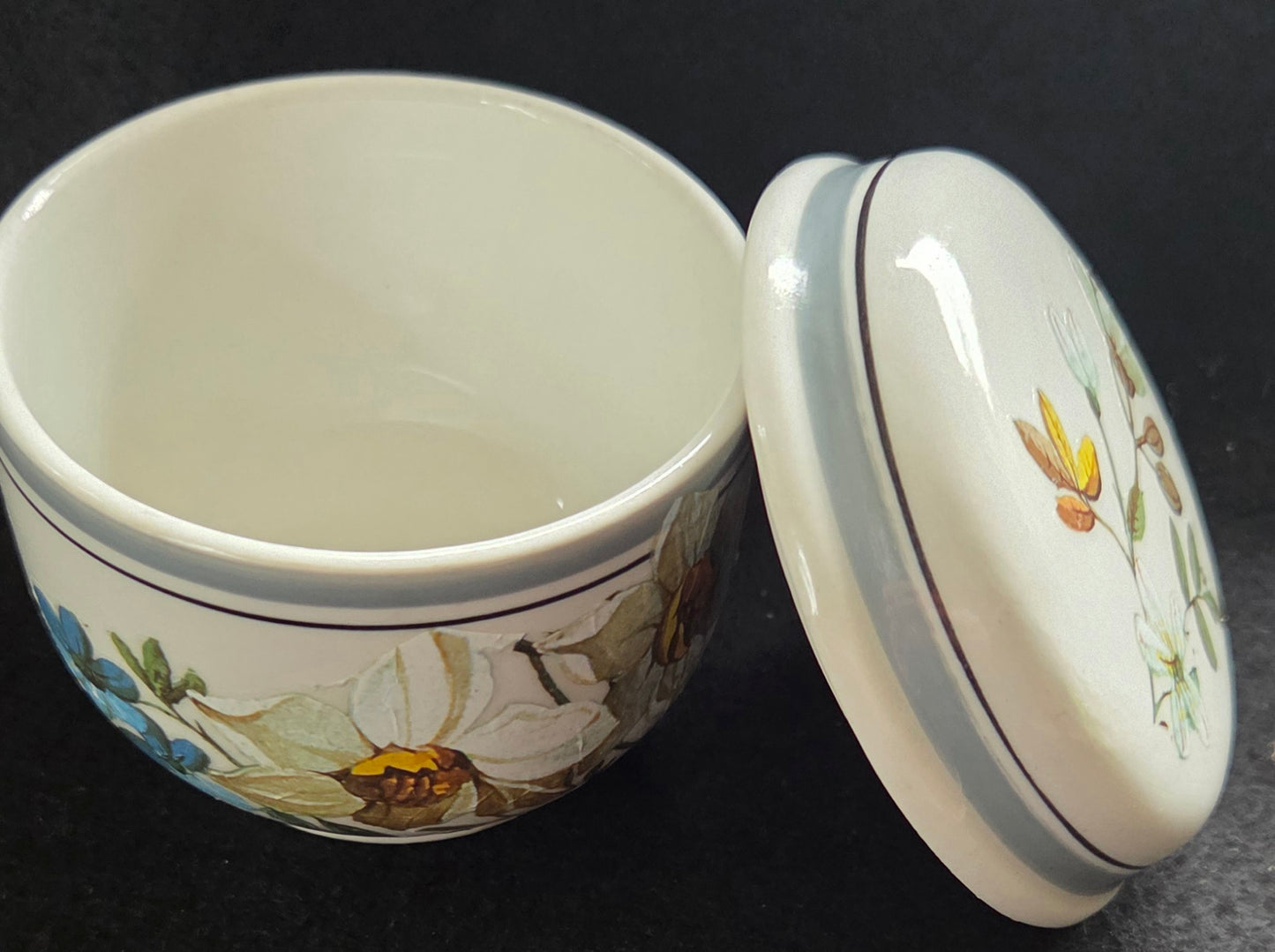Three Unique Small Botanical Pot with lid - sold seperately