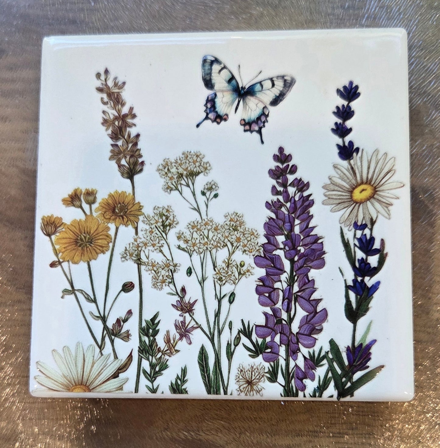 Unique Floral Ceramic Coasters