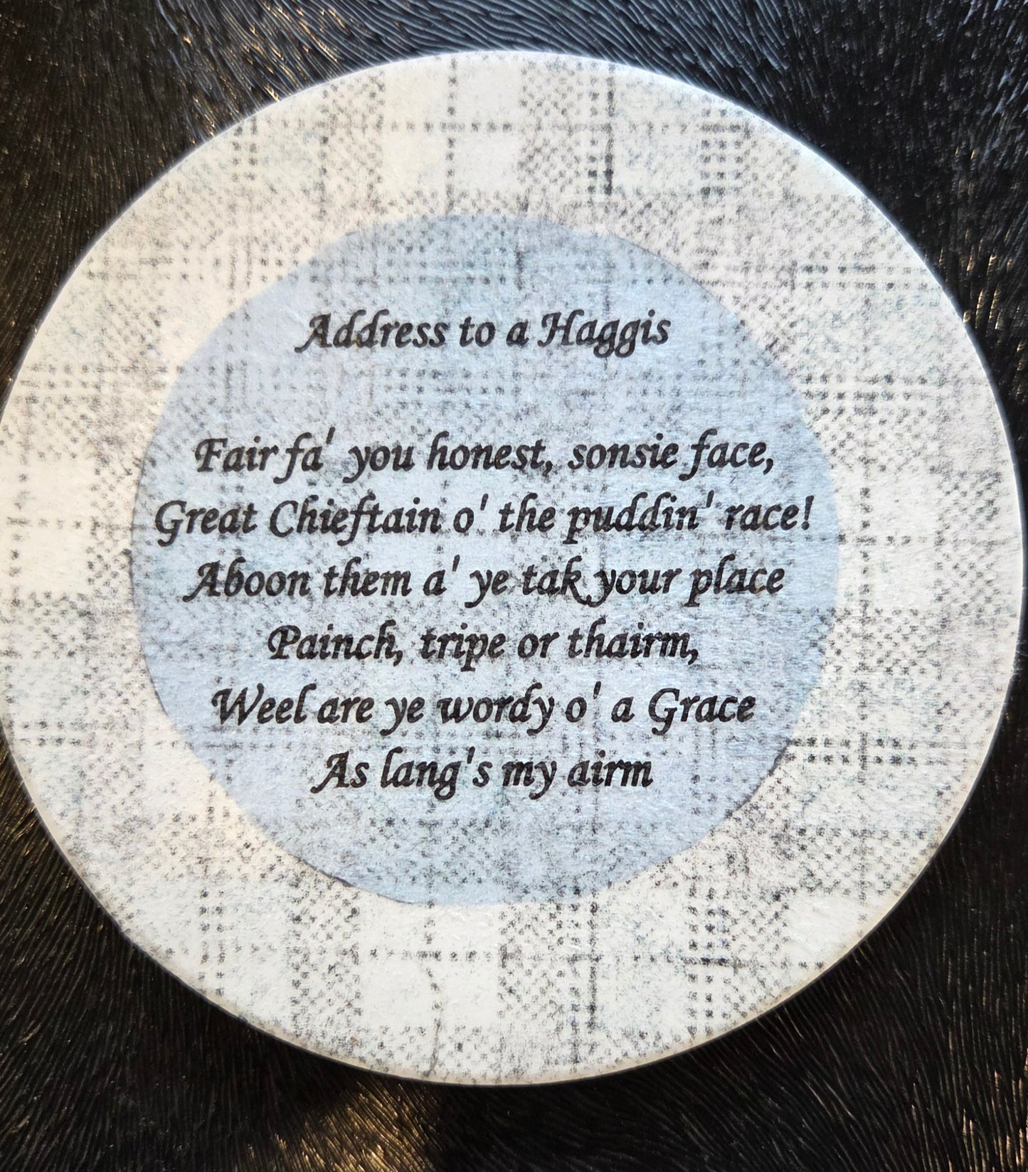 Set of 4 Scottish Themed Coasters - 2 sets available - Robbie Burns or Black Watch available.