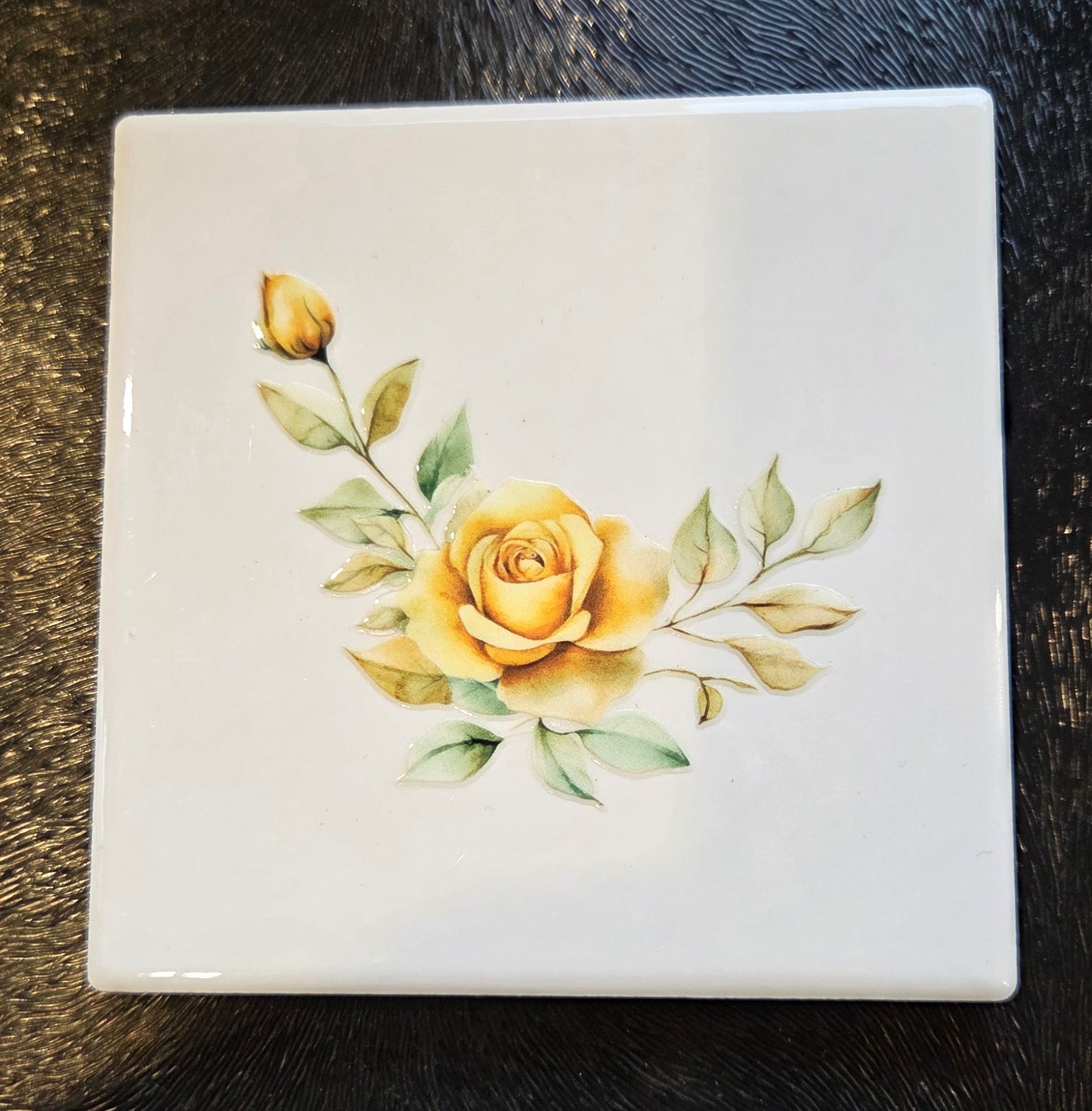 Set of 4 Vintage-Inspired Ceramic Coaters ... 2 designs available.