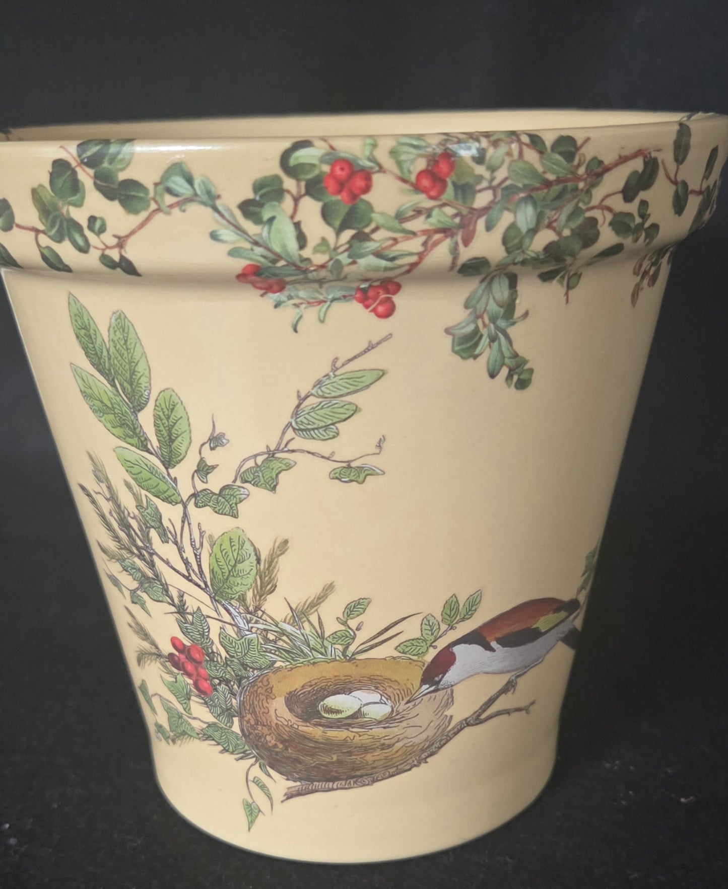 Elegant Pastel Lemon with Unique Design - Berries and Birds