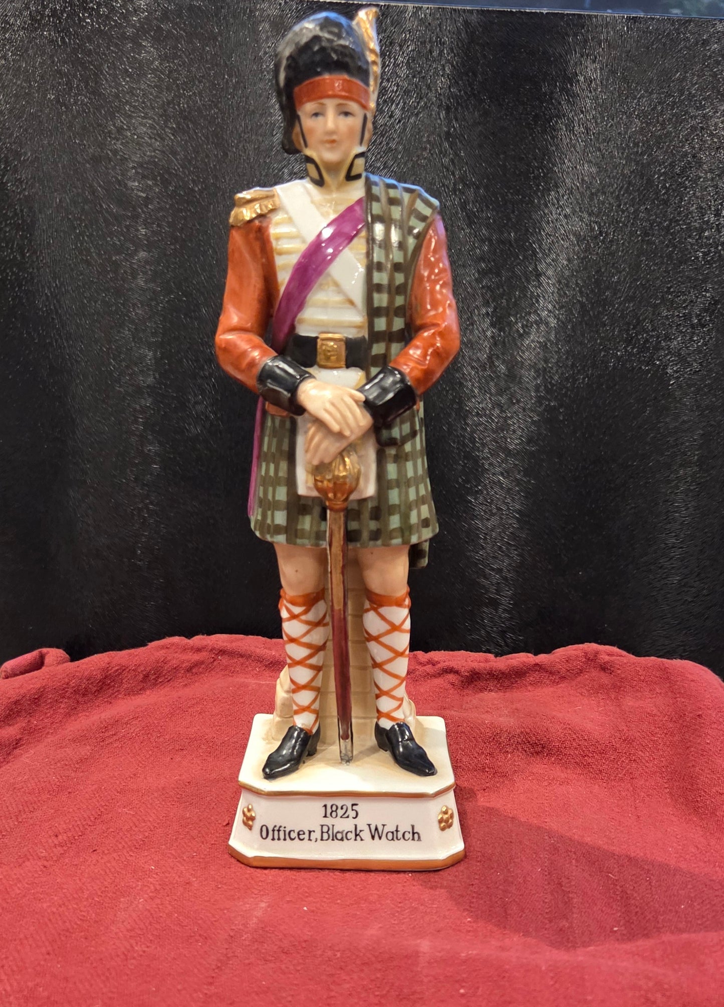 Porcelain Black Watch Officer Figurine