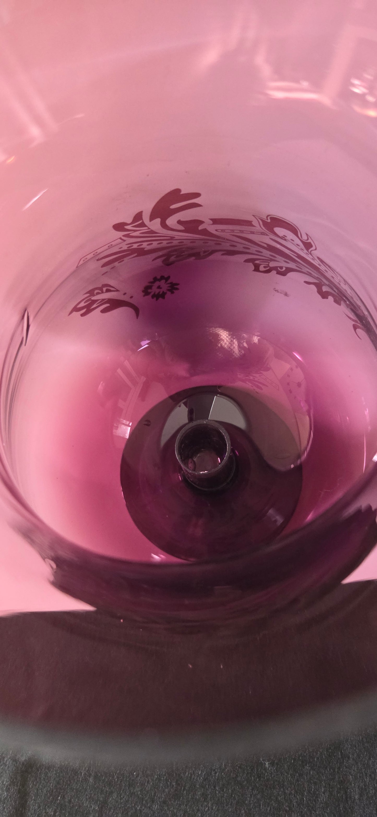 Mid-Century Glass Hurricane Candle Holder/Vase