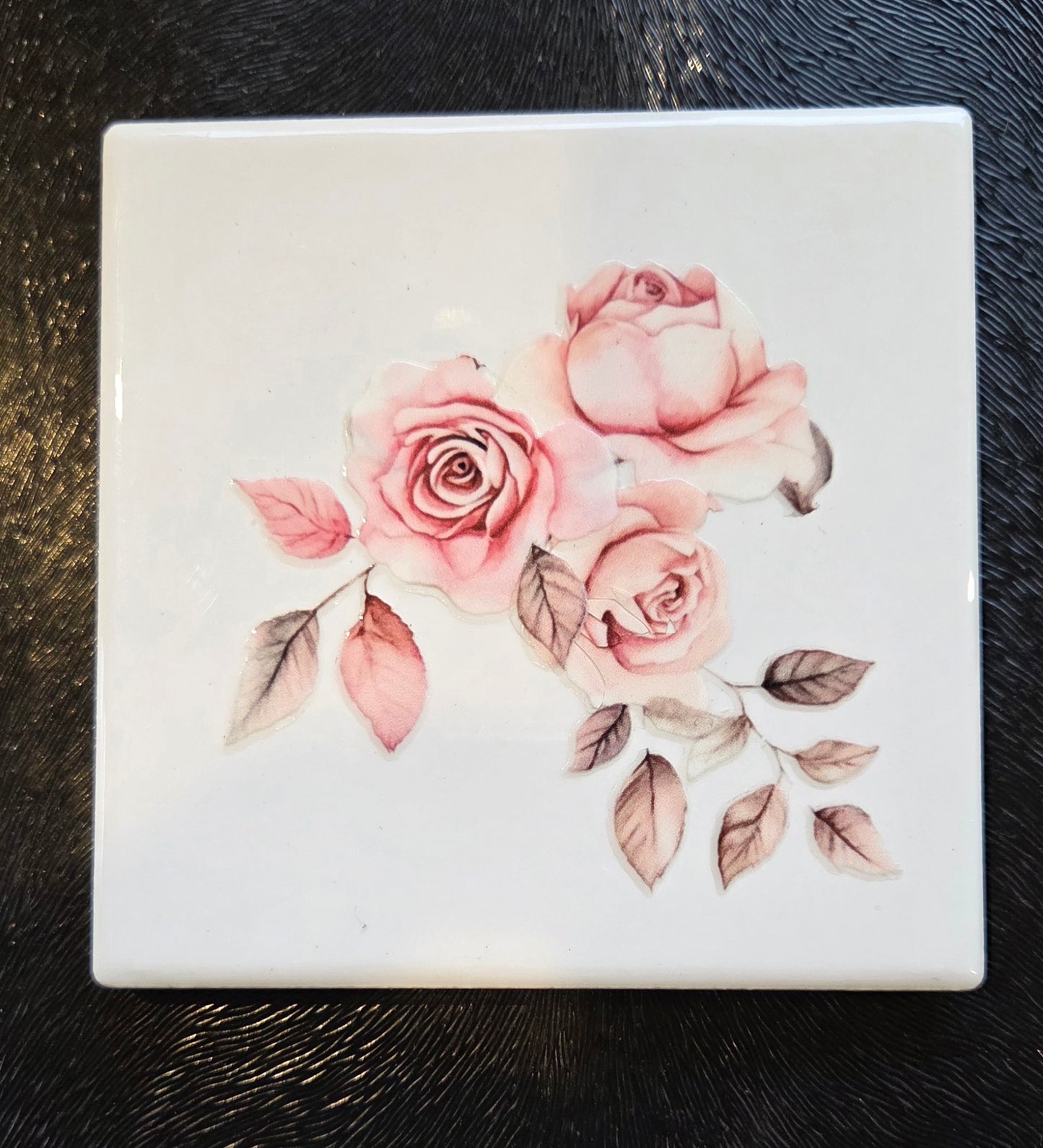 Set of 4 Vintage-Inspired Ceramic Coaters ... 2 designs available.