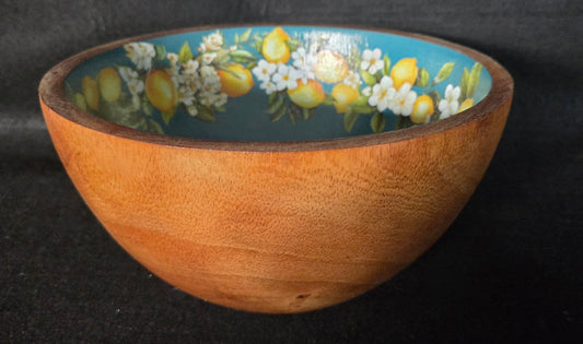 Decorative Wooden bowl - Summer Lemons Range