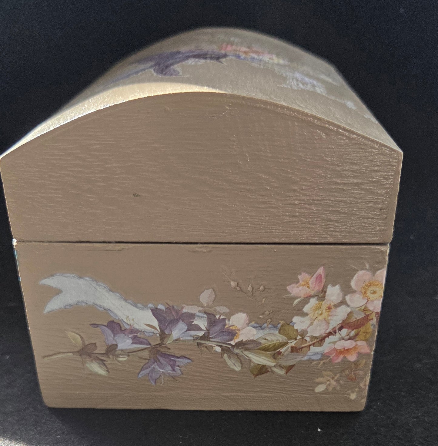 Bespoke Hand Decorated Wooden Trinket Storage Chest.