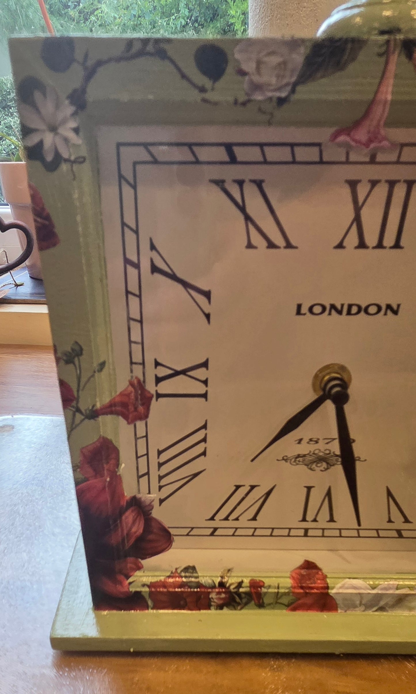 Unique Hand Decorated Carriage Style Mantel Clock