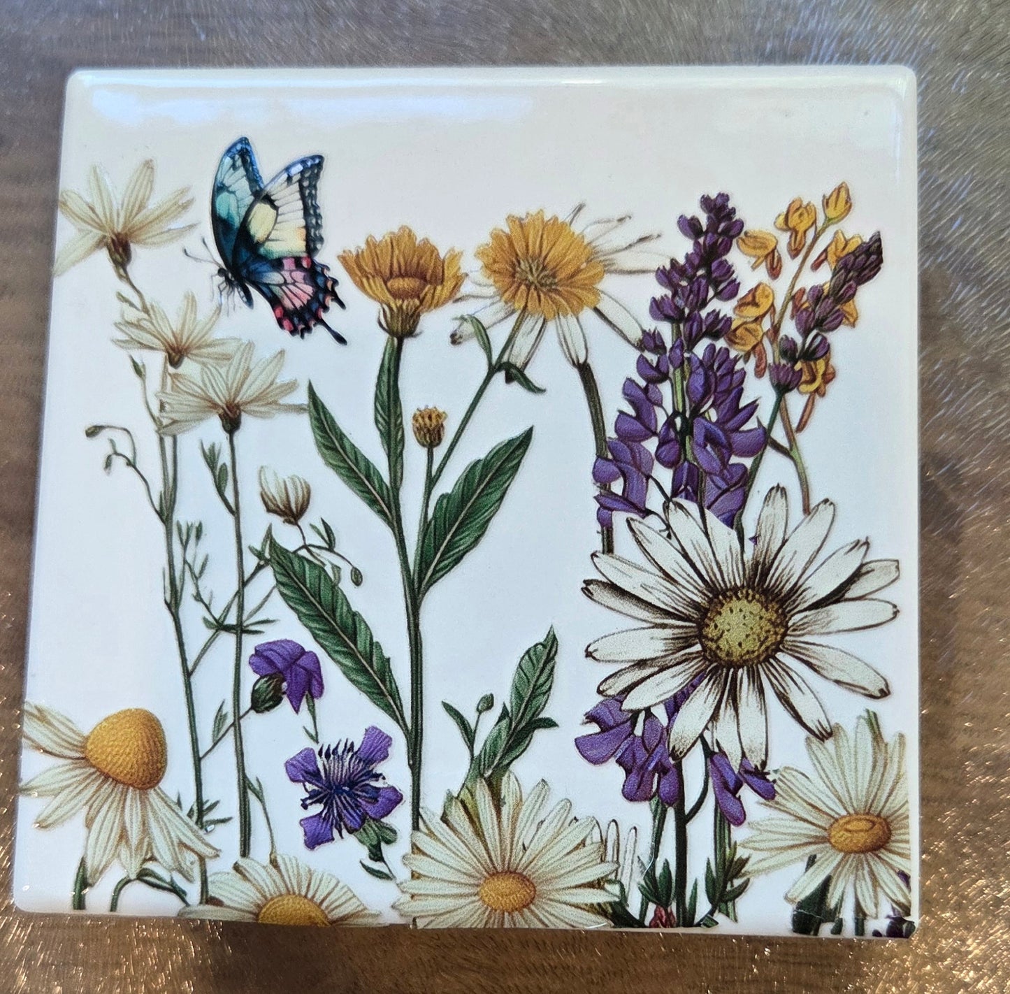 Unique Floral Ceramic Coasters