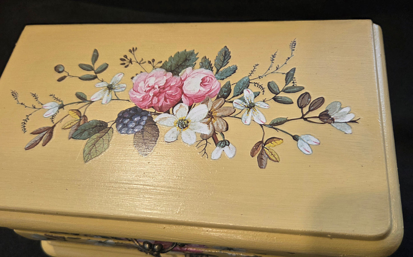 Yellow Floral Musical Jewellery box