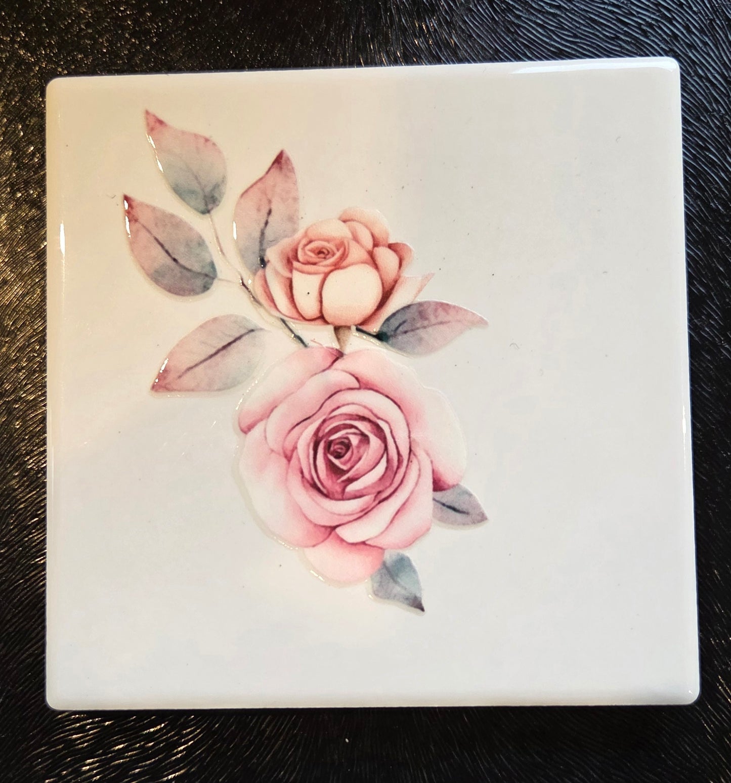 Set of 4 Vintage-Inspired Ceramic Coaters ... 2 designs available.
