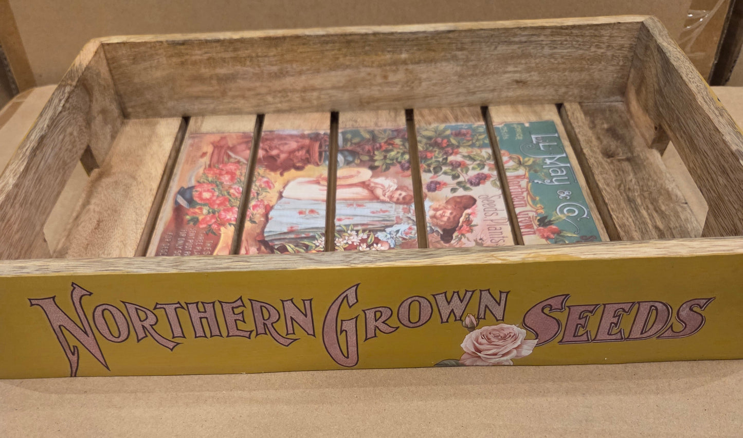 Vintage style slatted trays