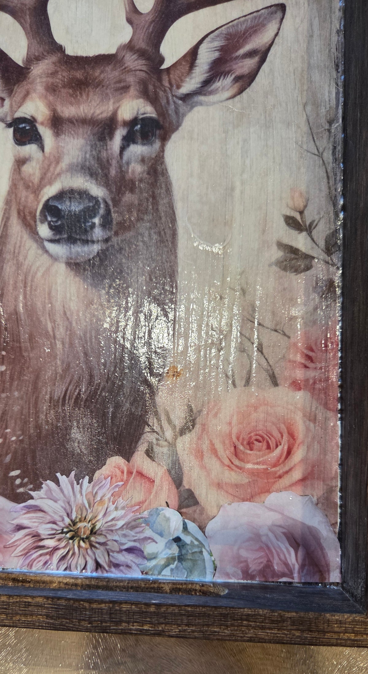 32cm Wooden Decoupaged Tray,