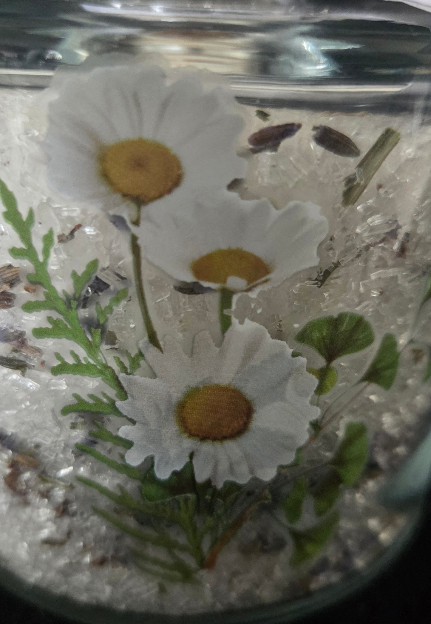 Lovely Daisy Bottle Containing Lavender Bath Salts - 300g