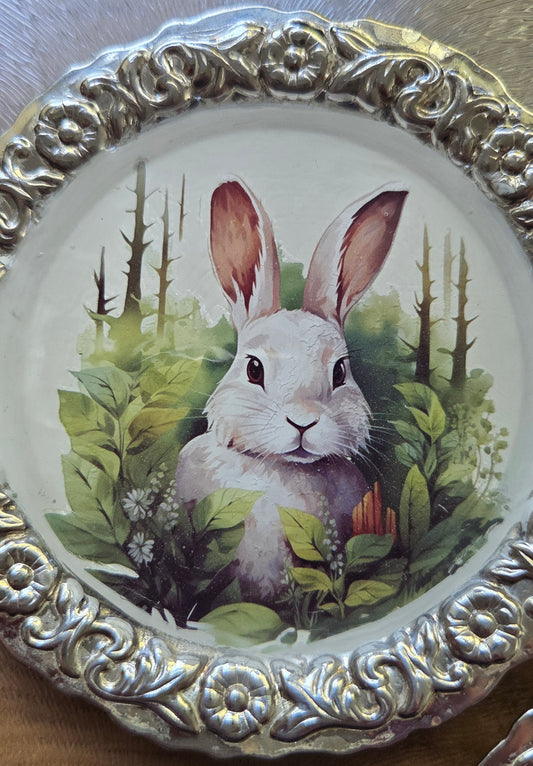 Unique Re-imagined Vintage Silver Metal Coasters - 3 designs