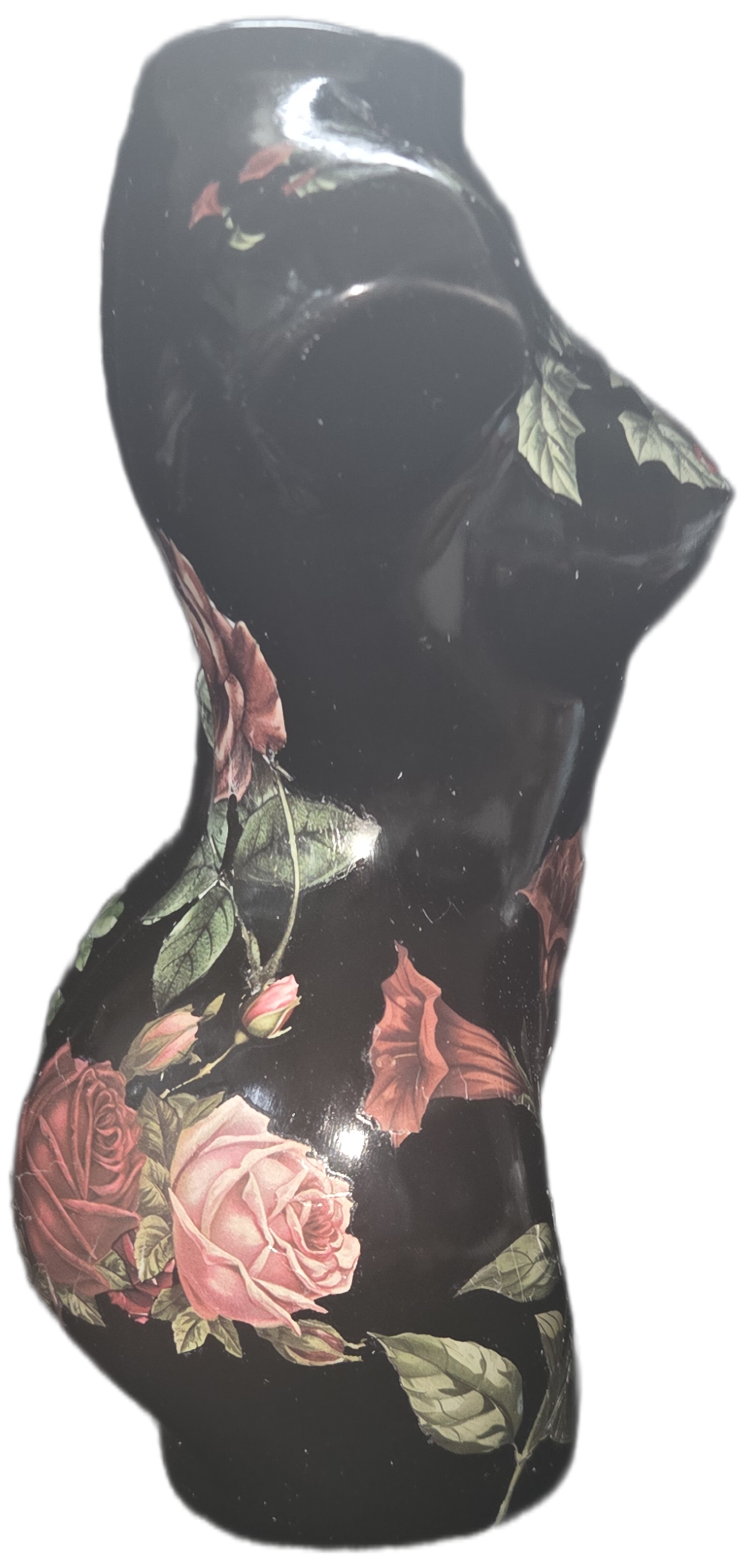 Bespoke Hand Decorated, female form Vase